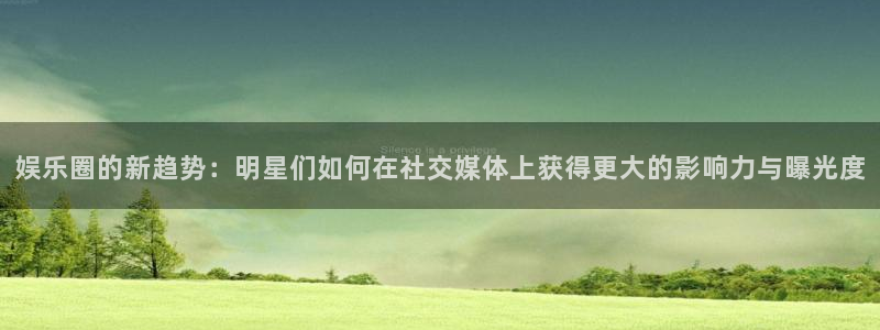 one游戏体育平台：娱乐圈的新趋势：明星们如何在社交媒体上获得更大的影响力与曝光度